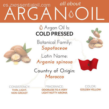 Mejor vendido etiqueta privada puro aceite de argán orgánico